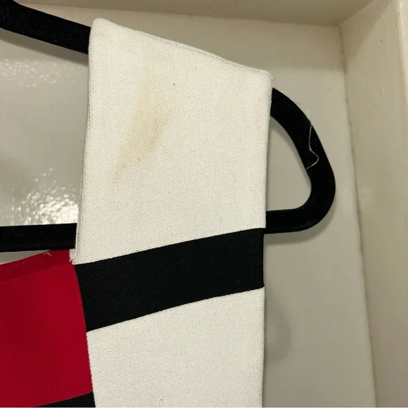 Alaia Red and White Midi Dress